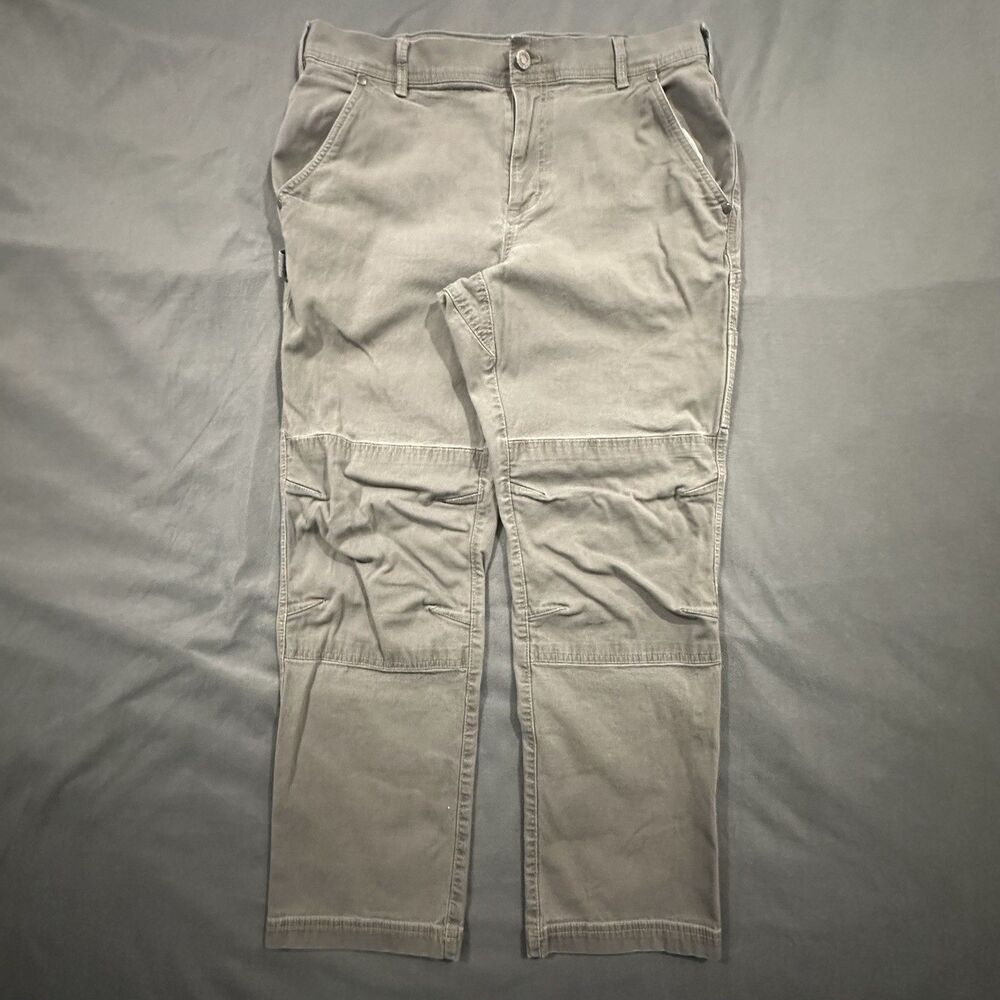LL Bean BeanFlex Double Knee Pants Mens 36x30 Brown Utility Carpenter Workwear